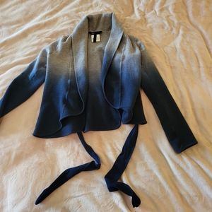 BCBG crop tie sweater small